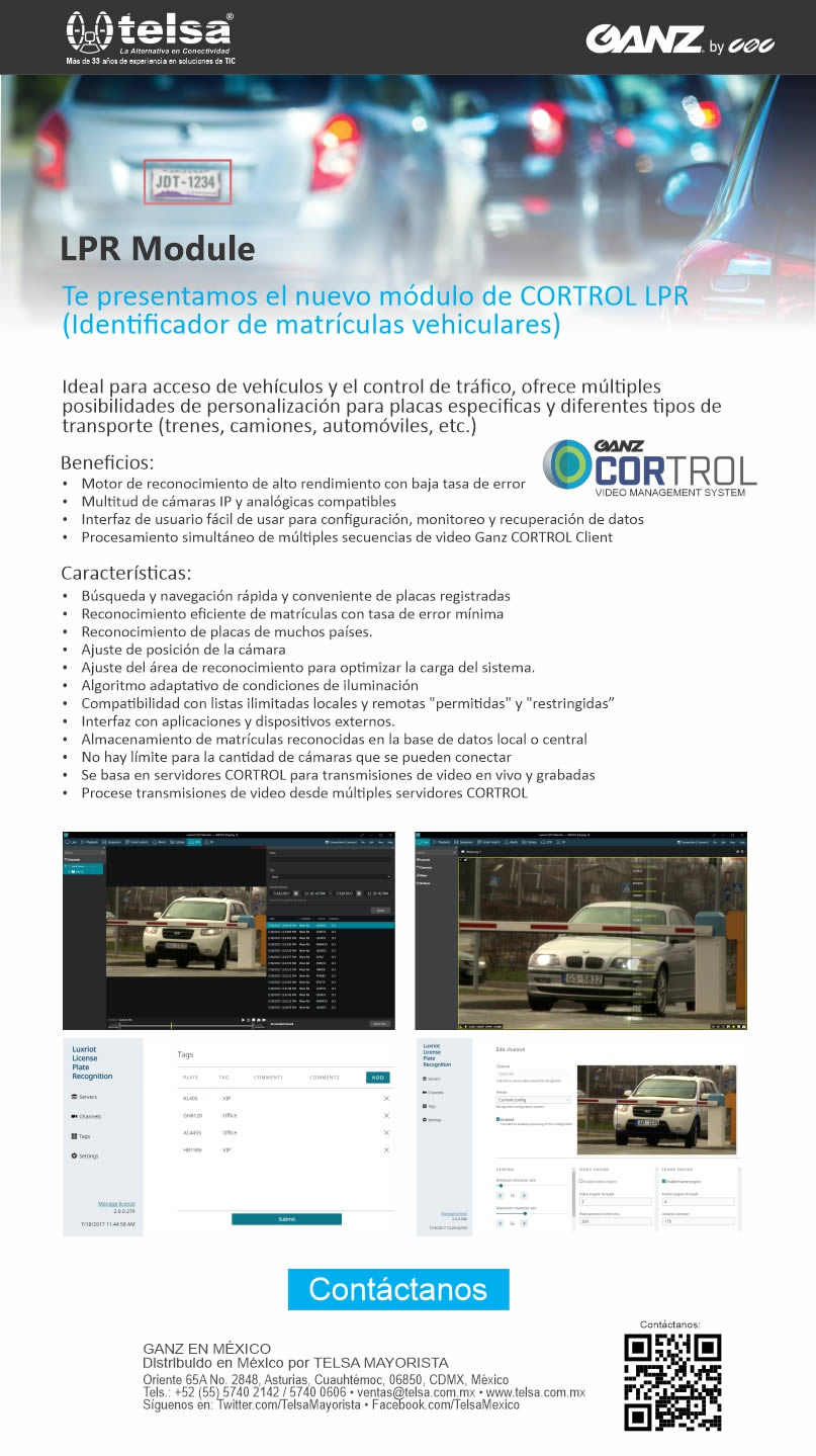 Te presentamos el nuevo móludo de CORTROL LPR, Identificador de Matrículas Vehiculares, ¡Contáctanos!