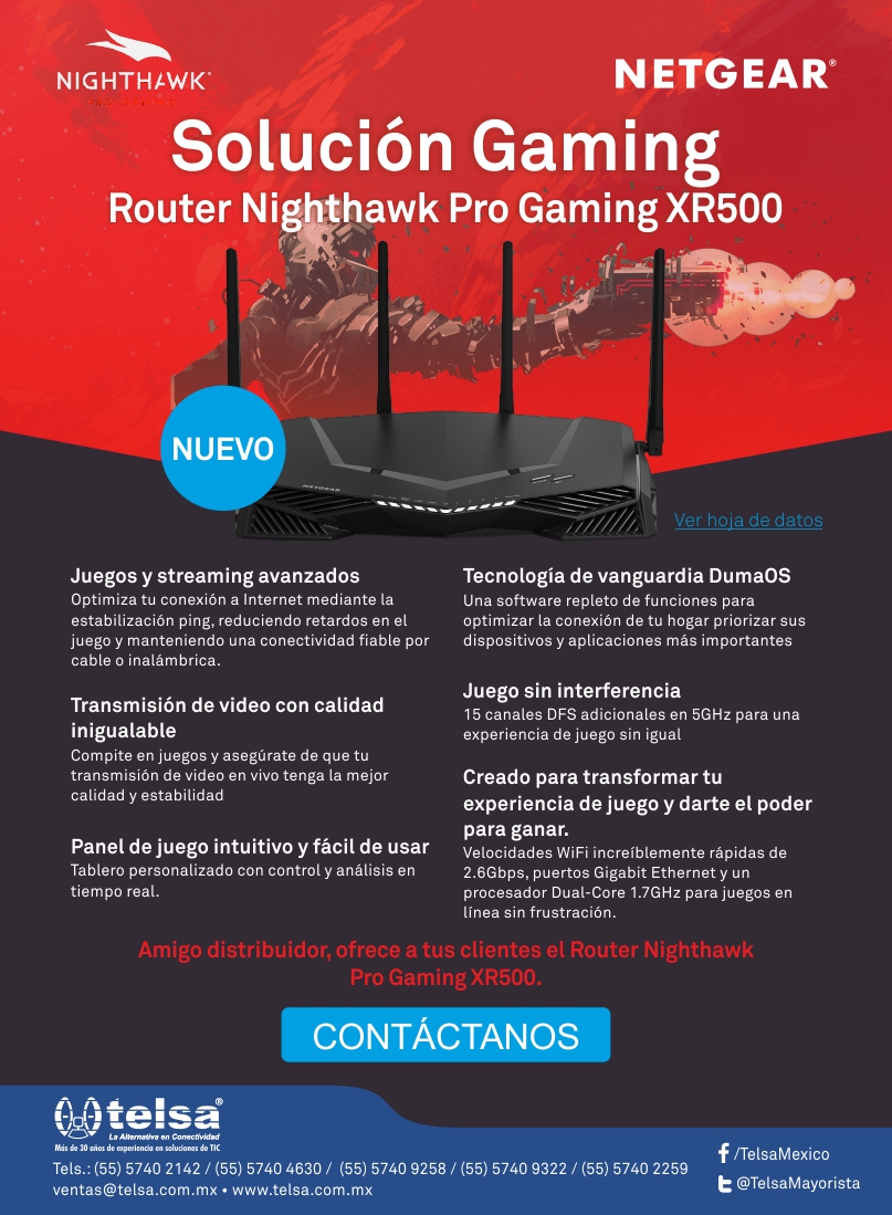 NETGEAR Nighthawk XR500, Nuevo Router Pro Gaming, ¡Contáctanos!